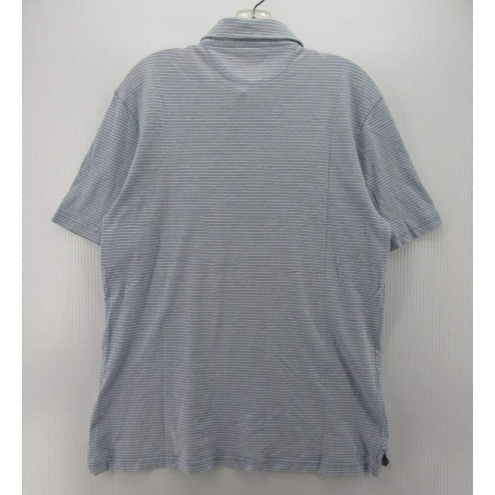 Faherty Polo Shirt Medium Pullover Striped Preppy Organic Cotton Knit - Picture 7 of 11